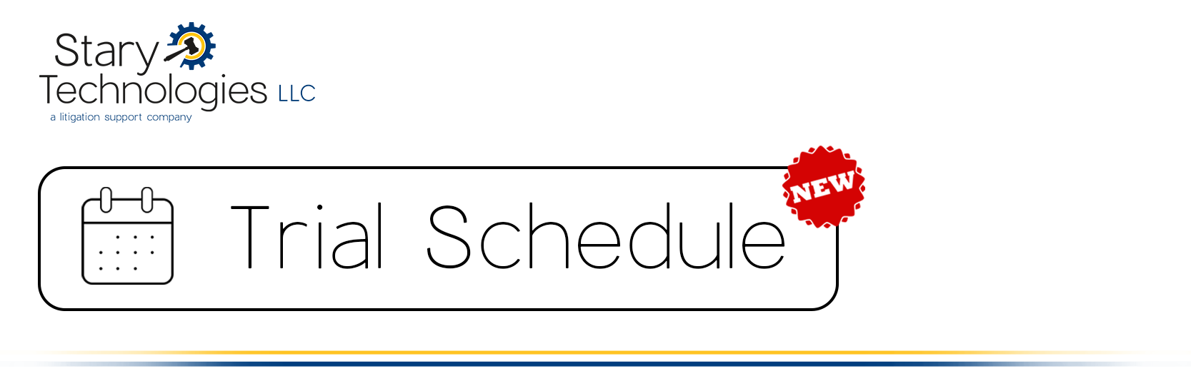 Stary Technologies Trial Schedule banner Stary Technologies Trial Schedule banner